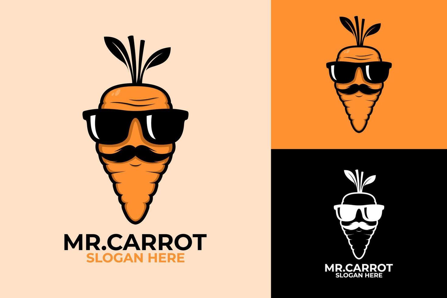 Mister Carrot Cool Logo Design vector