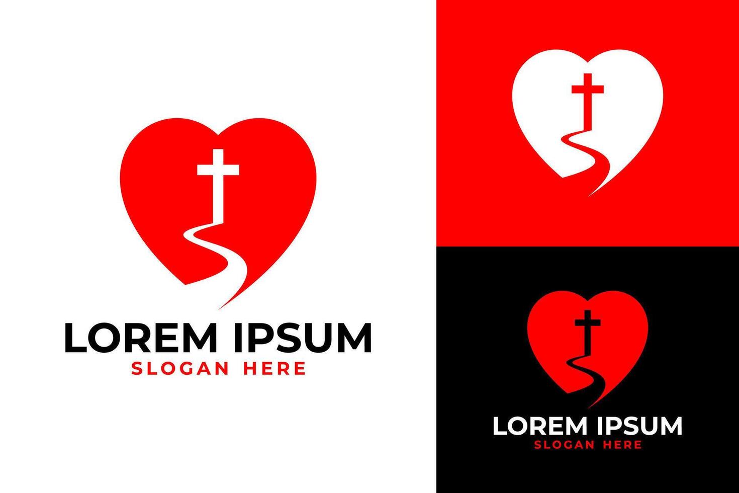 Love faith heart logo vector