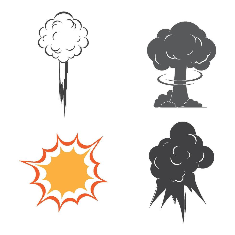 energy explosion effect and blast design vector