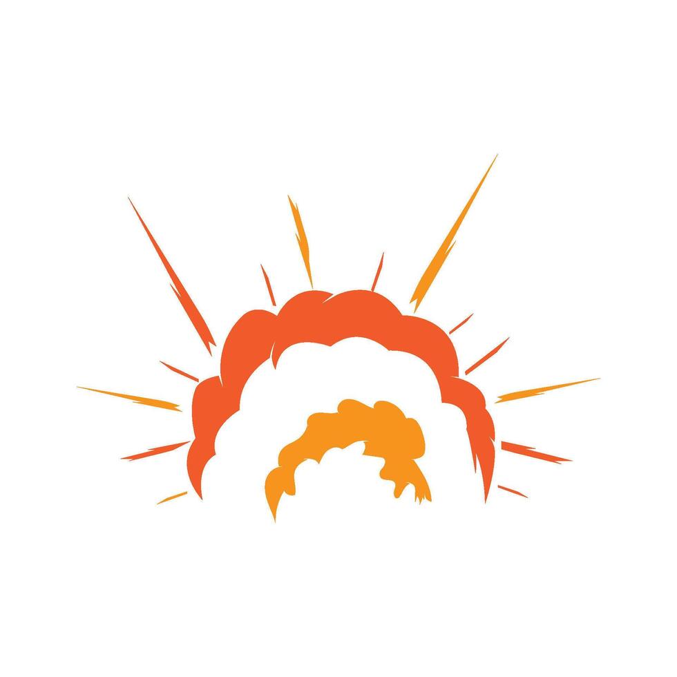 energy explosion effect and blast design vector
