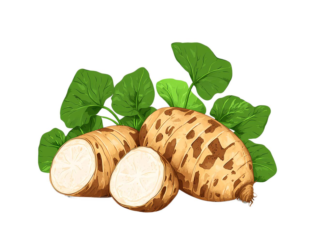 taro isolated at transparent background png