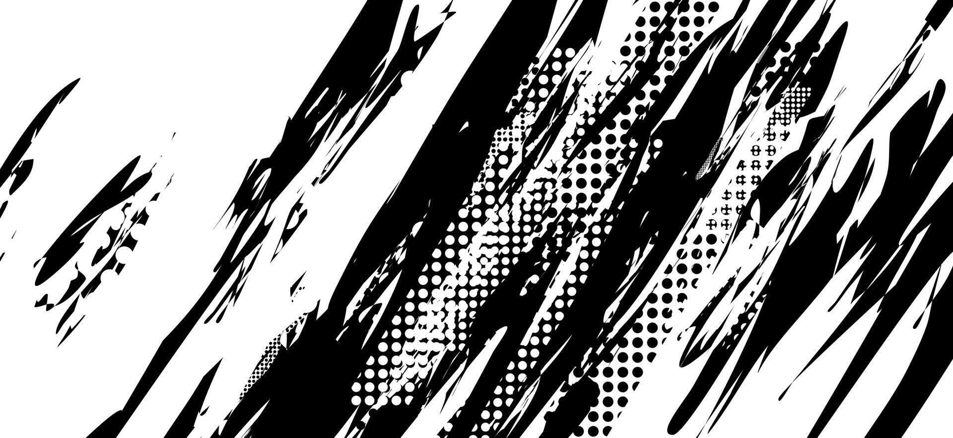 Abstract Grunge Background in Monochrome Halftones vector