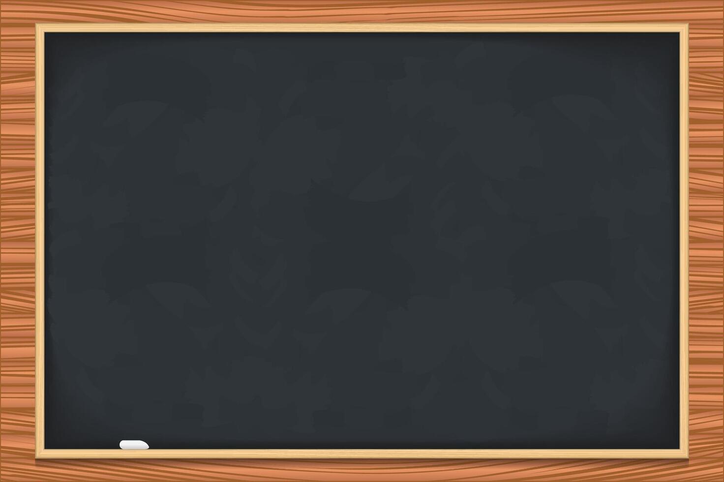 Black clean blackboard on wood background vector