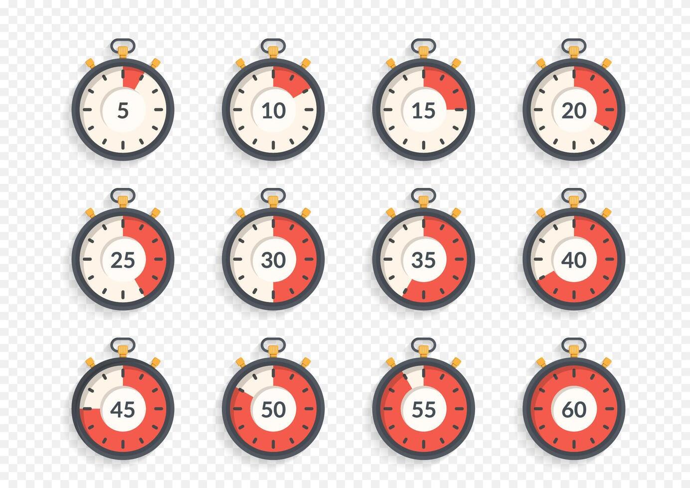 Stopwatch with different time vector
