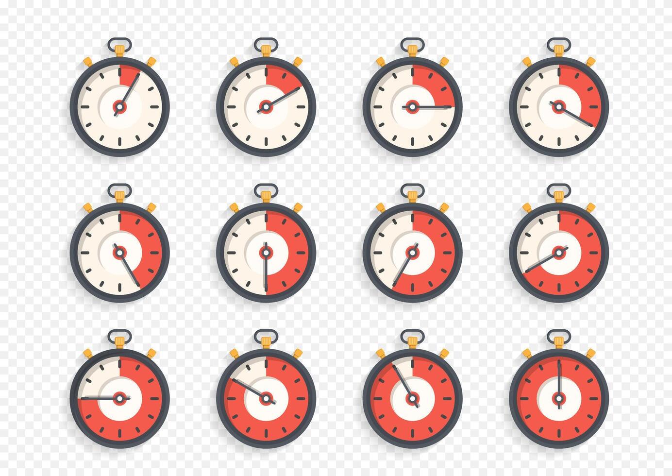 Stopwatch with different time vector