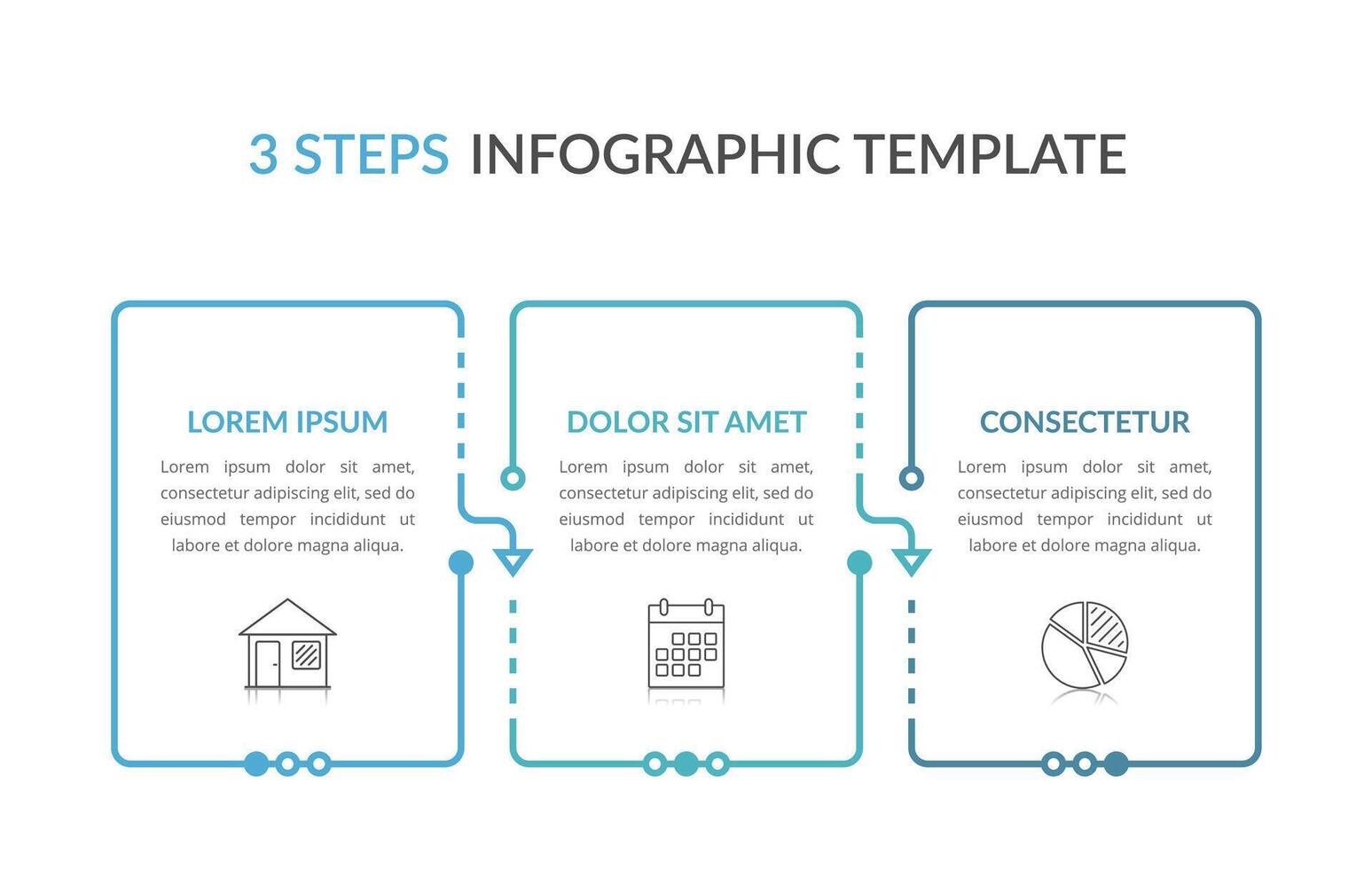 3 Steps - Infographic Template vector