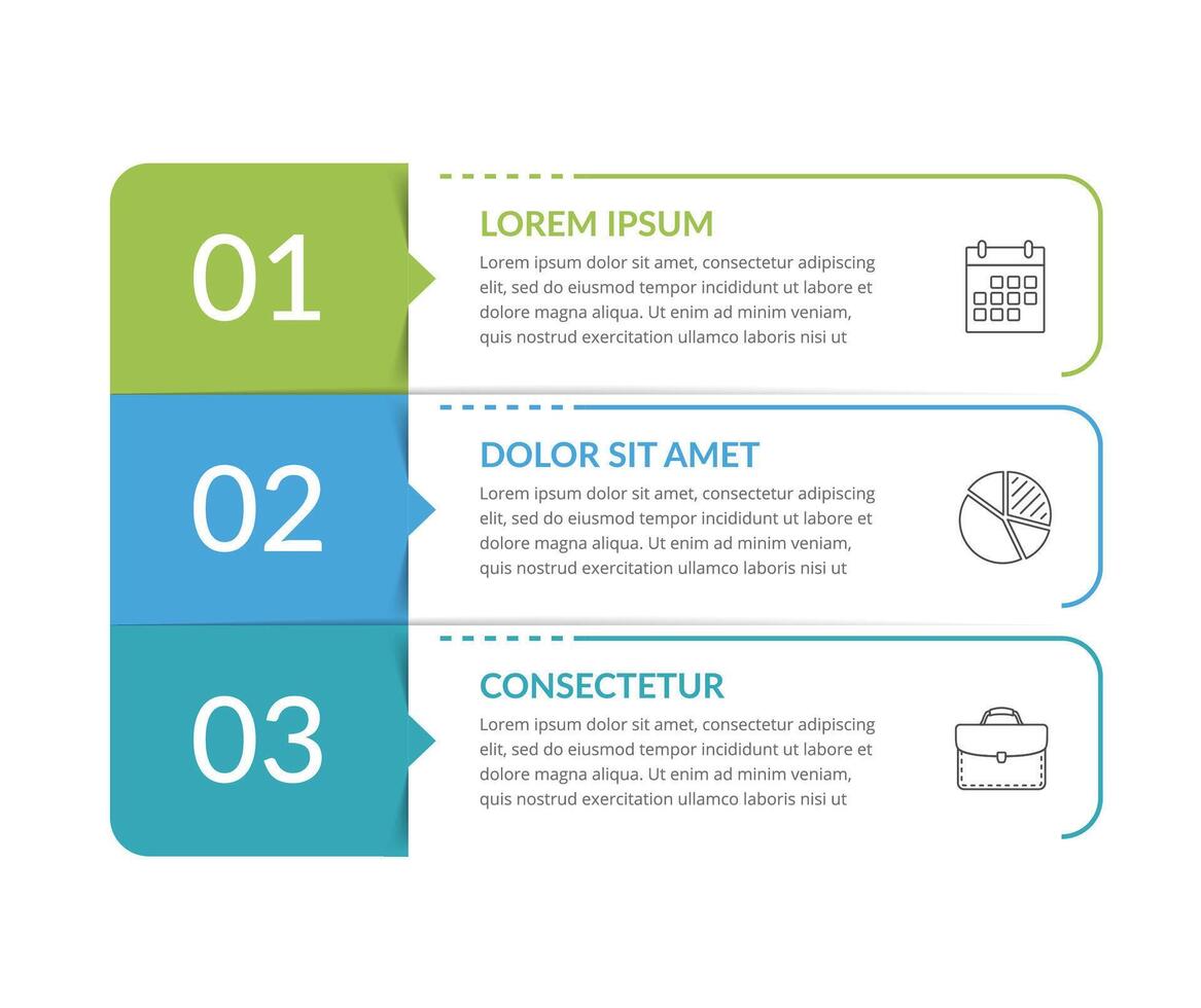 Infographic template with 3 steps, workflow, process chart vector