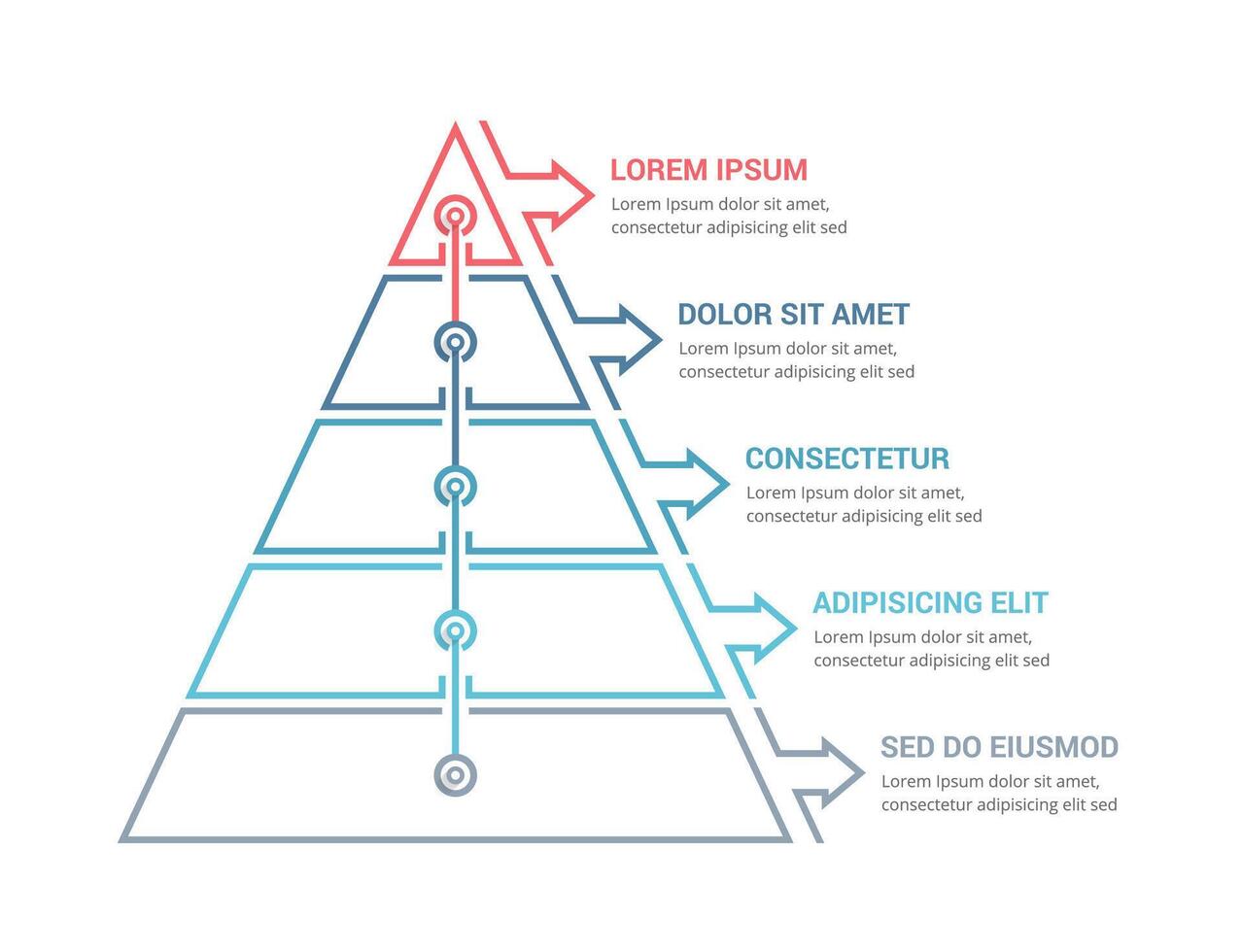 Pyramid Infographics Template vector