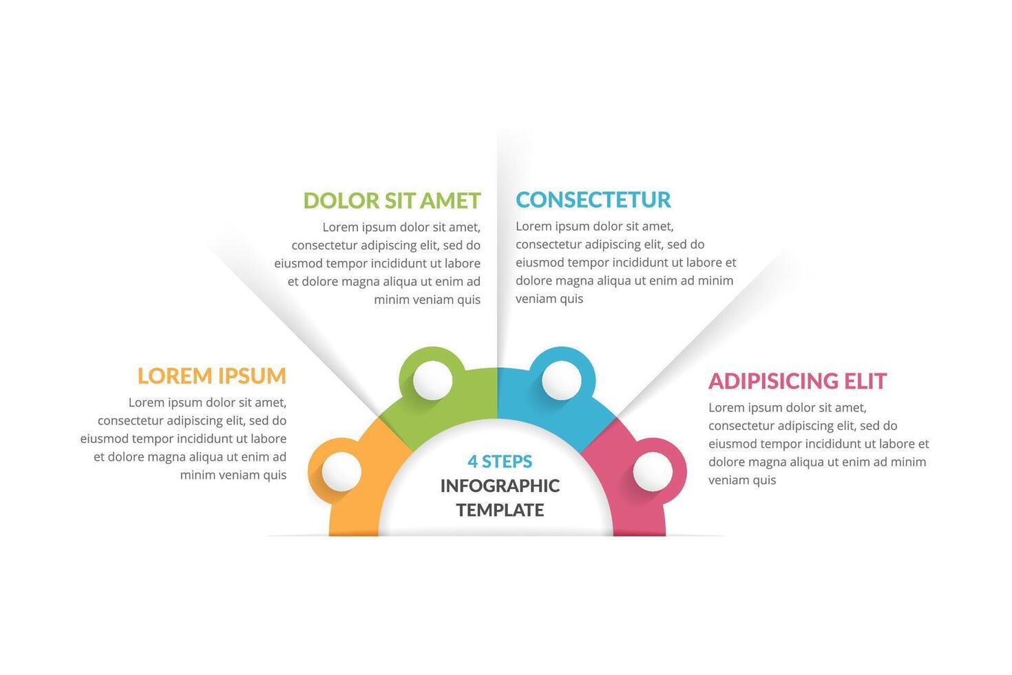 Infographic Template with 4 Steps vector