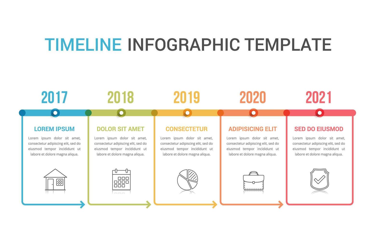 Timeline Infographics Template vector