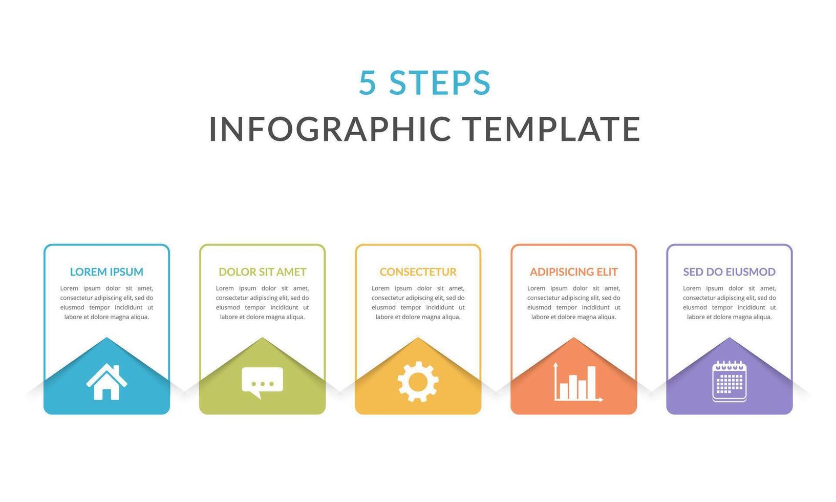 5 Steps - Infographic Template vector