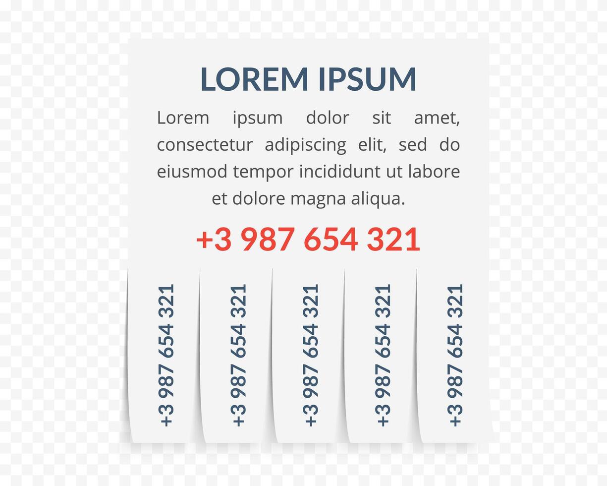 Advertisement note template vector