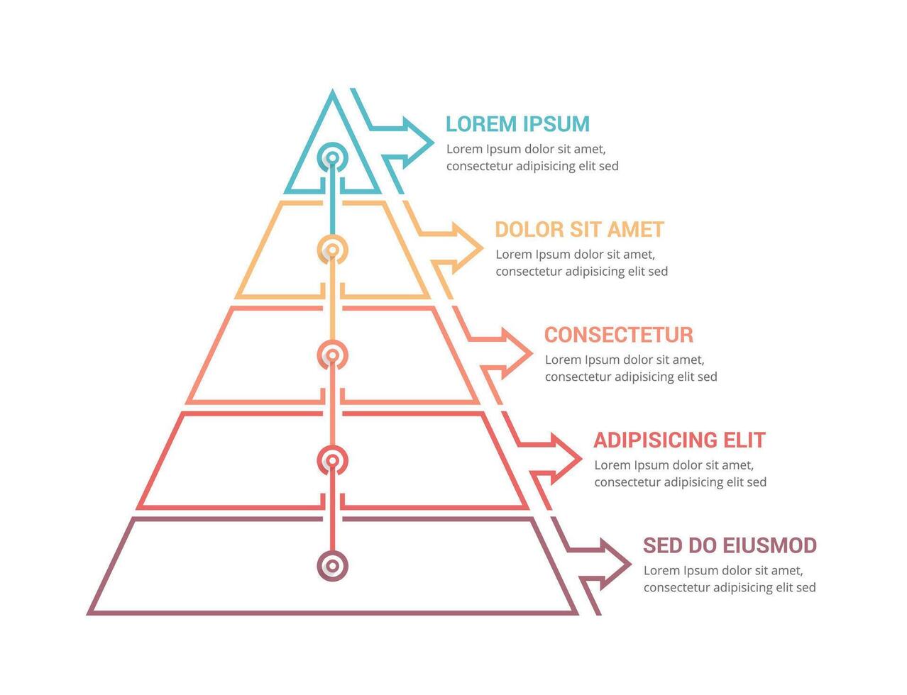 Pyramid Infographics Template vector