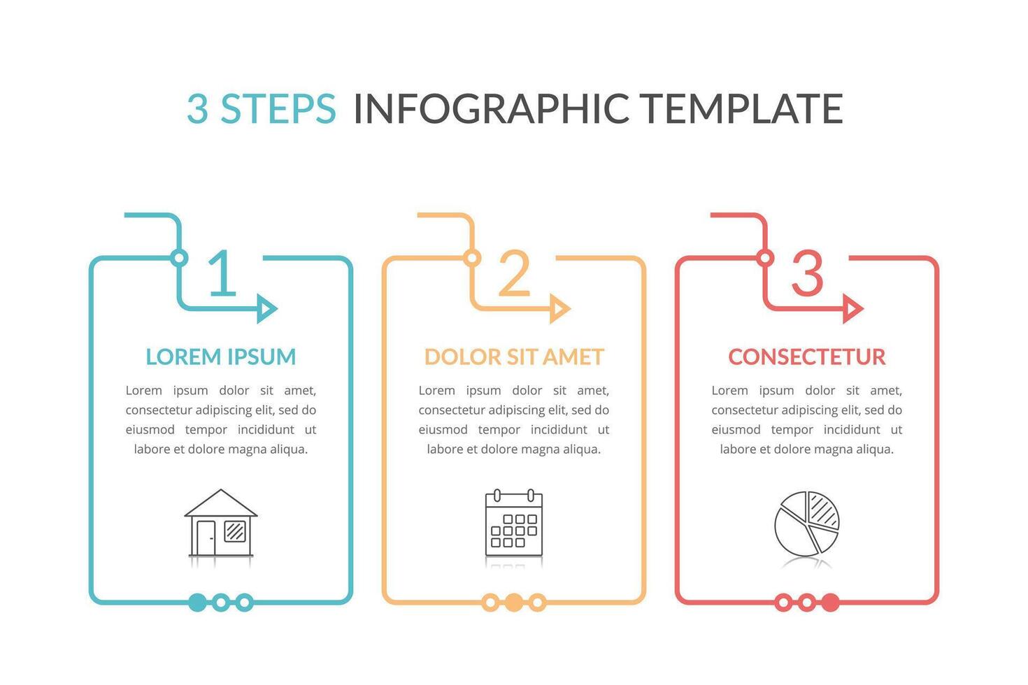 3 Steps - Infographic Template vector