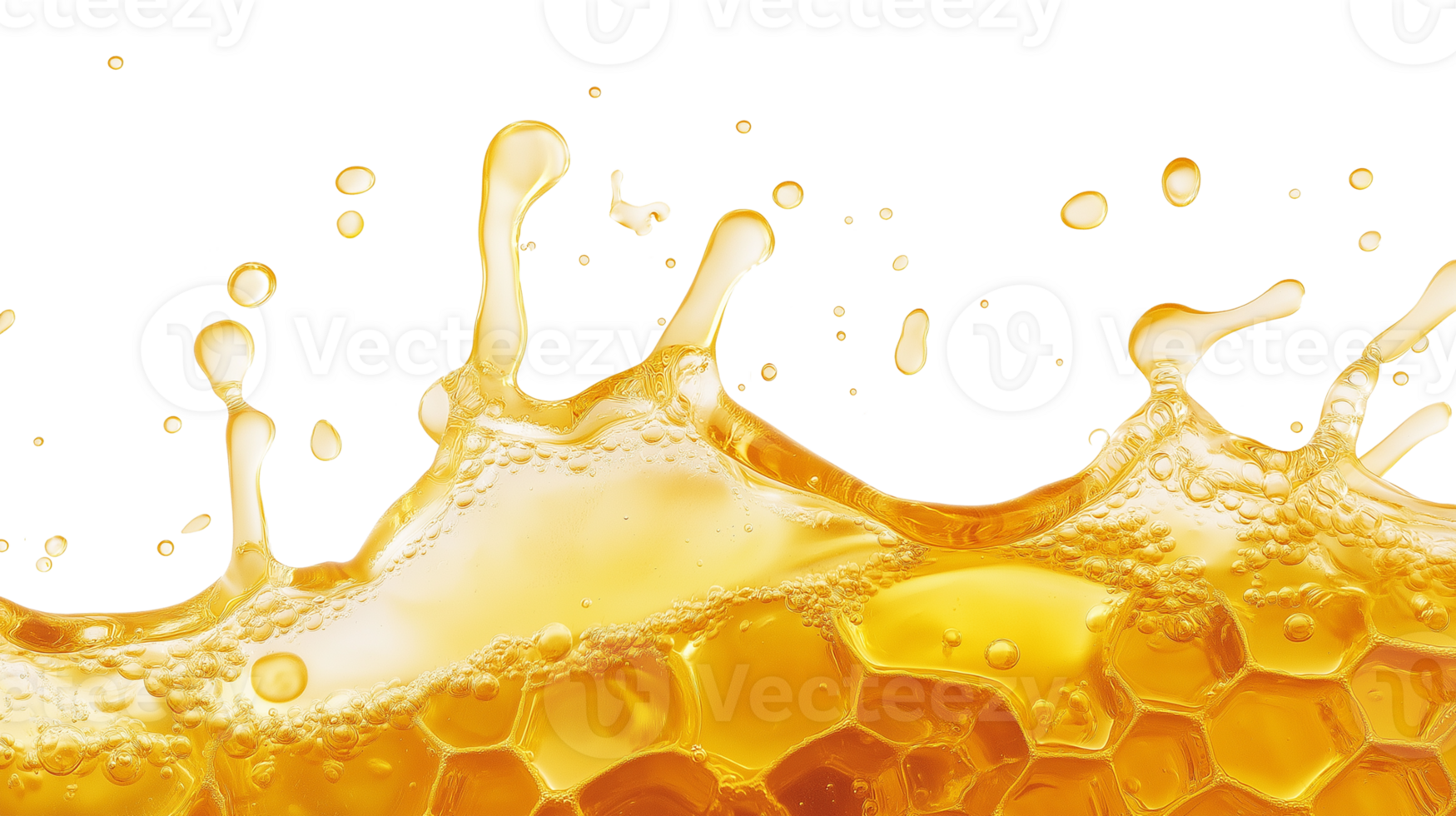 Splash honey liquid isolated transparent objects png