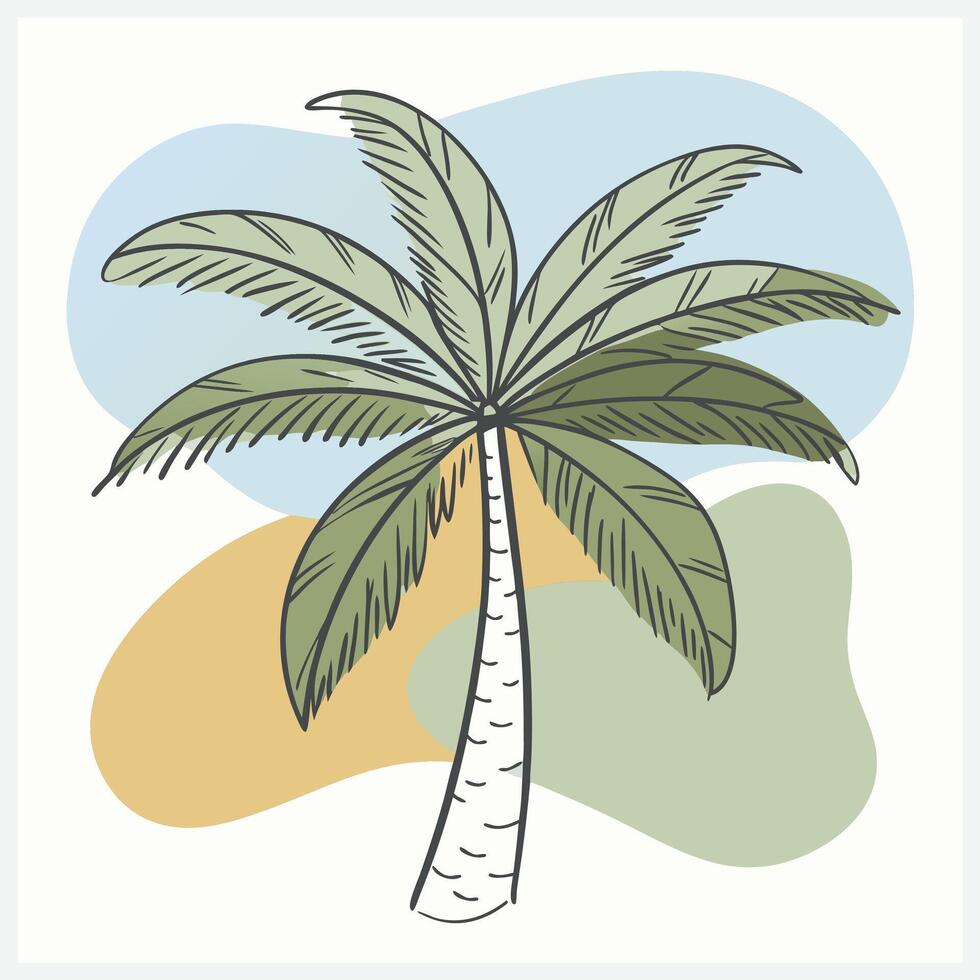 Stunning Illustration of the Unique Banaba Palm vector