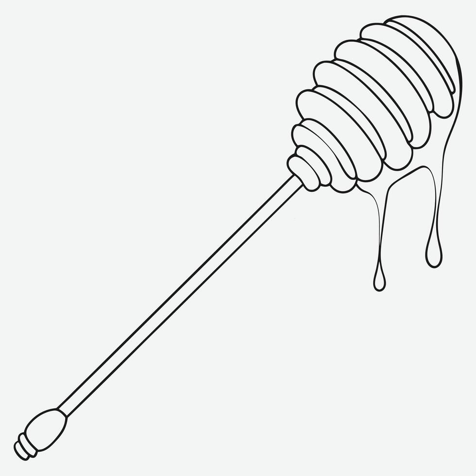 HONEY-STICK LINE ART MASTERPIECE vector