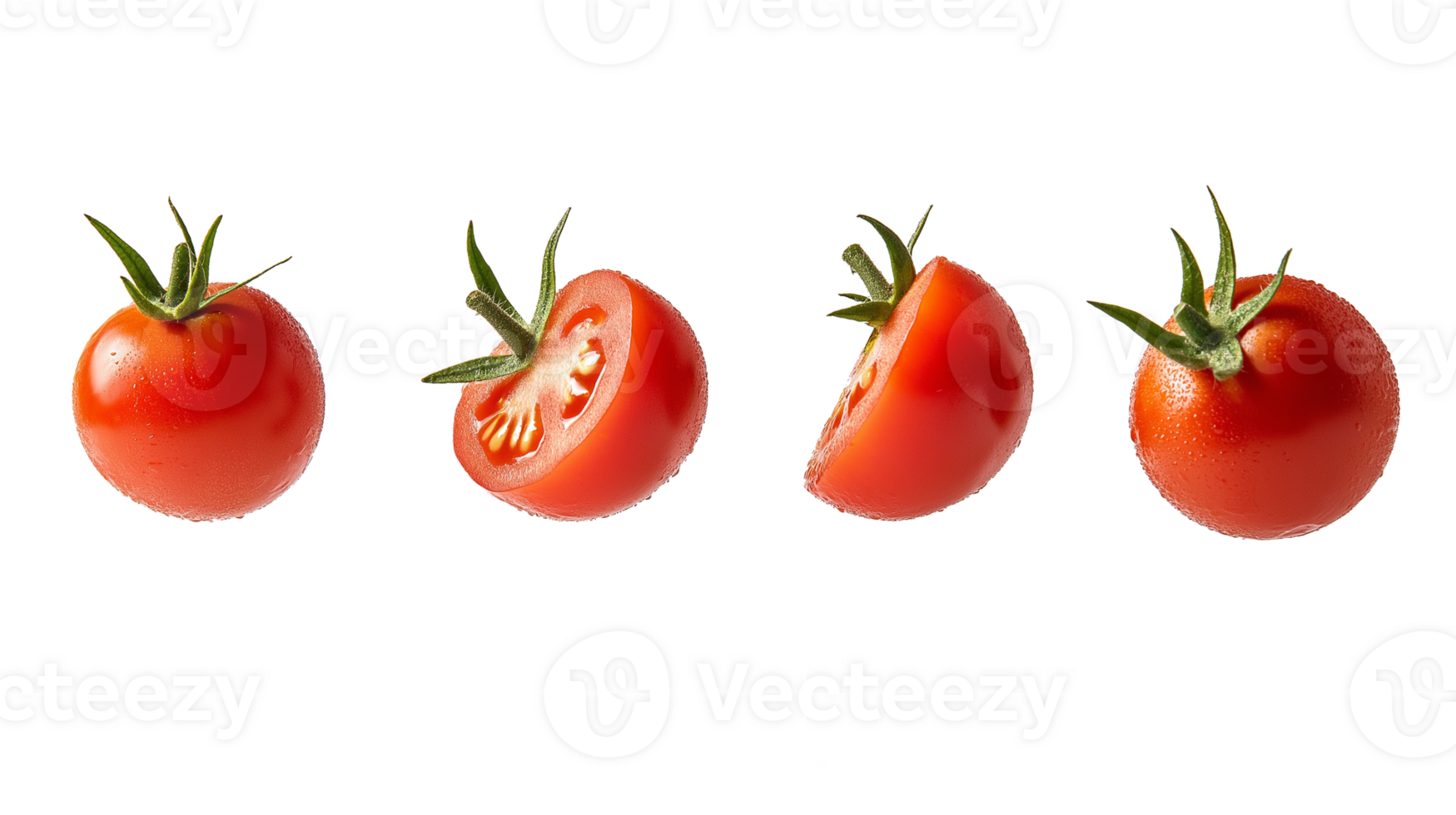 Flying tomato isolated transparent objects png