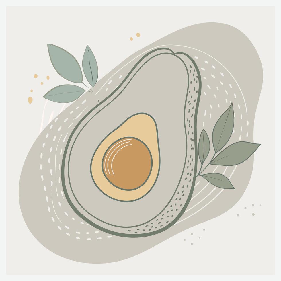 Vibrant Avocado Illustration vector