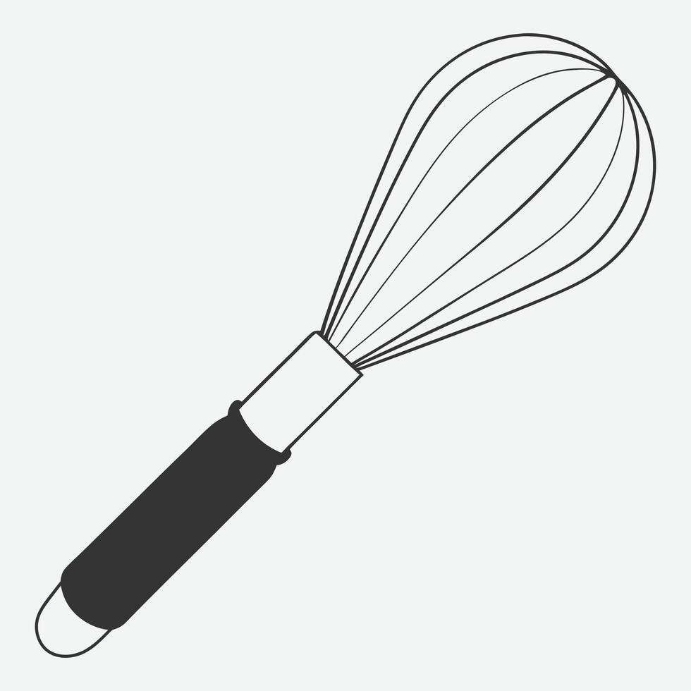 WHISK--KITCHENWARE-SKETCH LINE ART MASTERPIECE vector