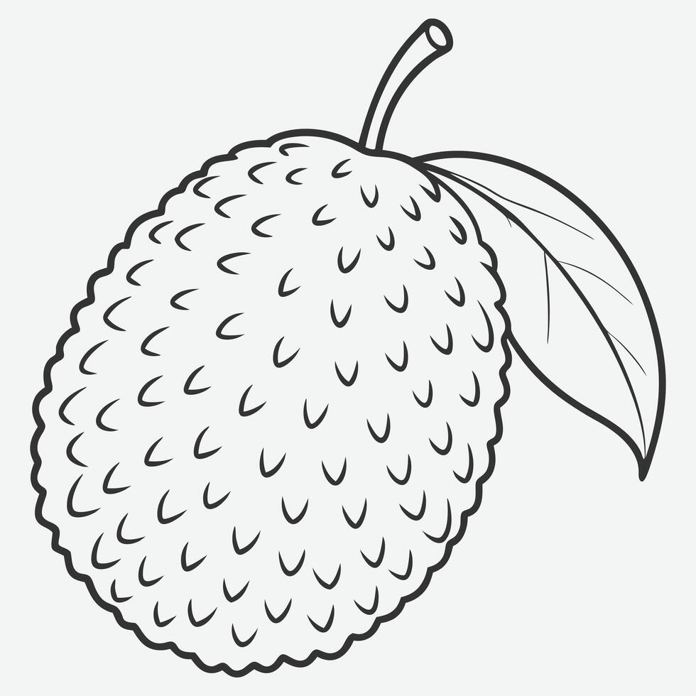 Stunning Jackfruit Line Art Collection vector