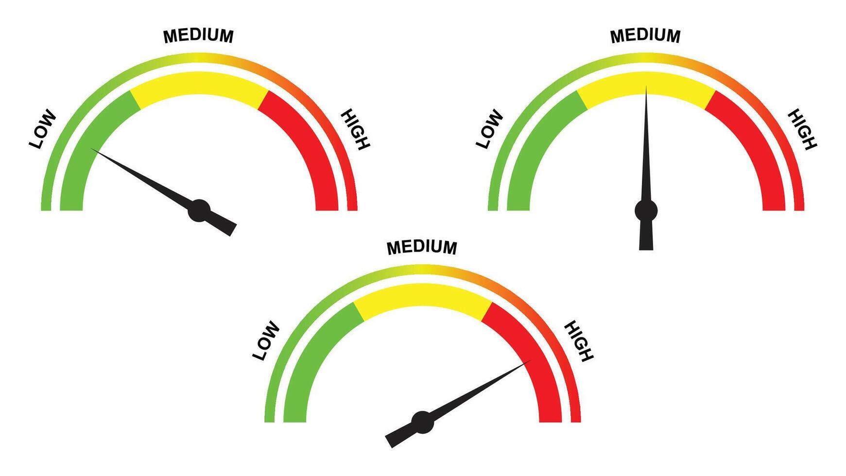 measuring gauge set with different level indicator isolated on white background vector