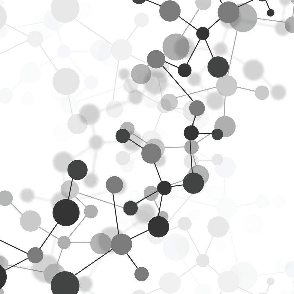 Gray and white technology background image Line design for communication connections in digital systems Hi-tech technology pattern vector