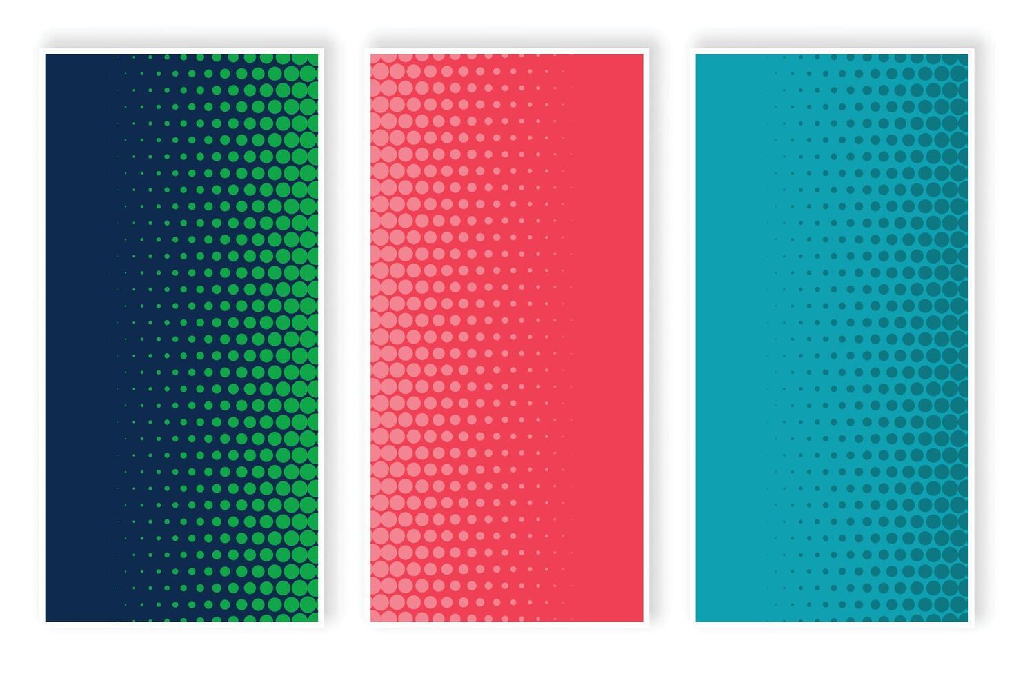 Cover set of abstract fluorescent. Vertical stripes with contrasting colors. Geometric texture, halftone pattern, satured colors. Modern design, vivid color template. vector