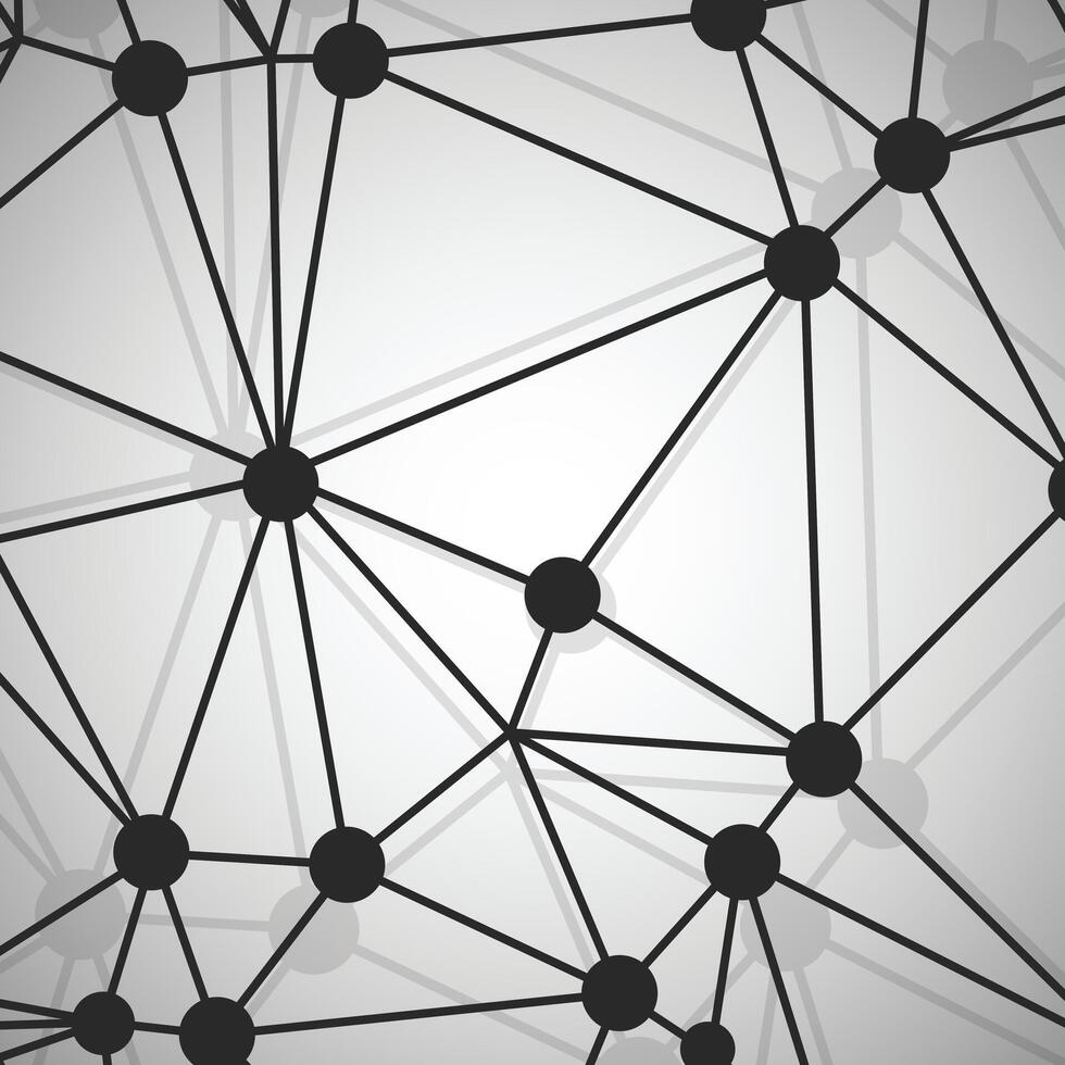 Gray and white technology background image Line design for communication connections in digital systems Hi-tech technology pattern vector
