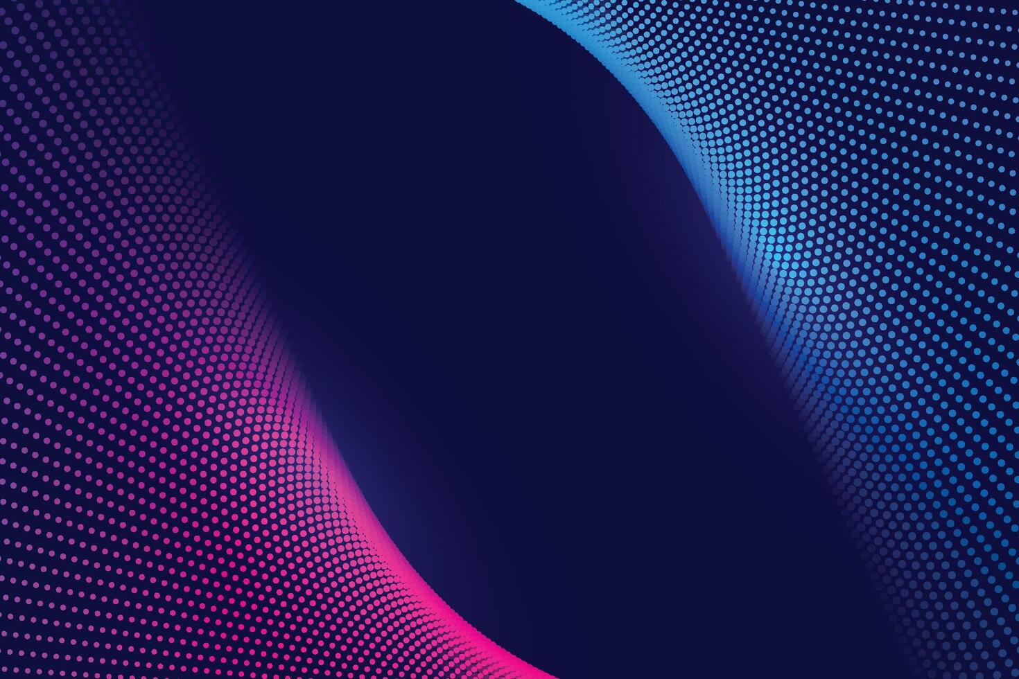 Abstract blue pink dynamic wavy line dotted texture ,Dark blue background. EPS 10 template. Modern futuristic simple dots pattern. illustration vector