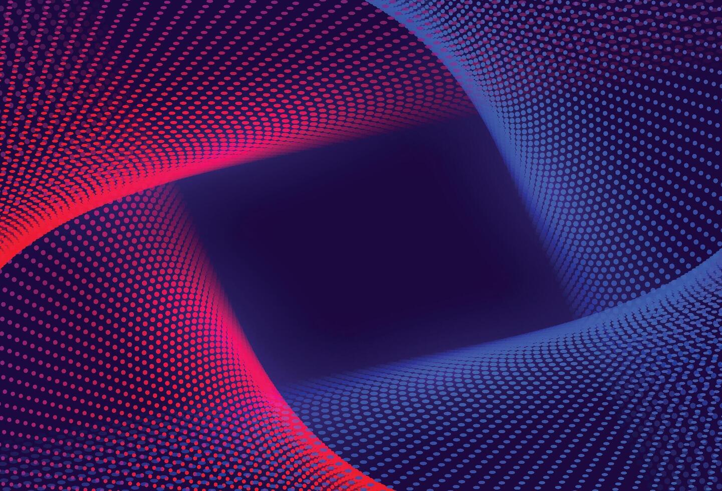 Abstract blue pink dynamic wavy line dotted texture ,Dark blue background. EPS 10 template. Modern futuristic simple dots pattern. illustration vector