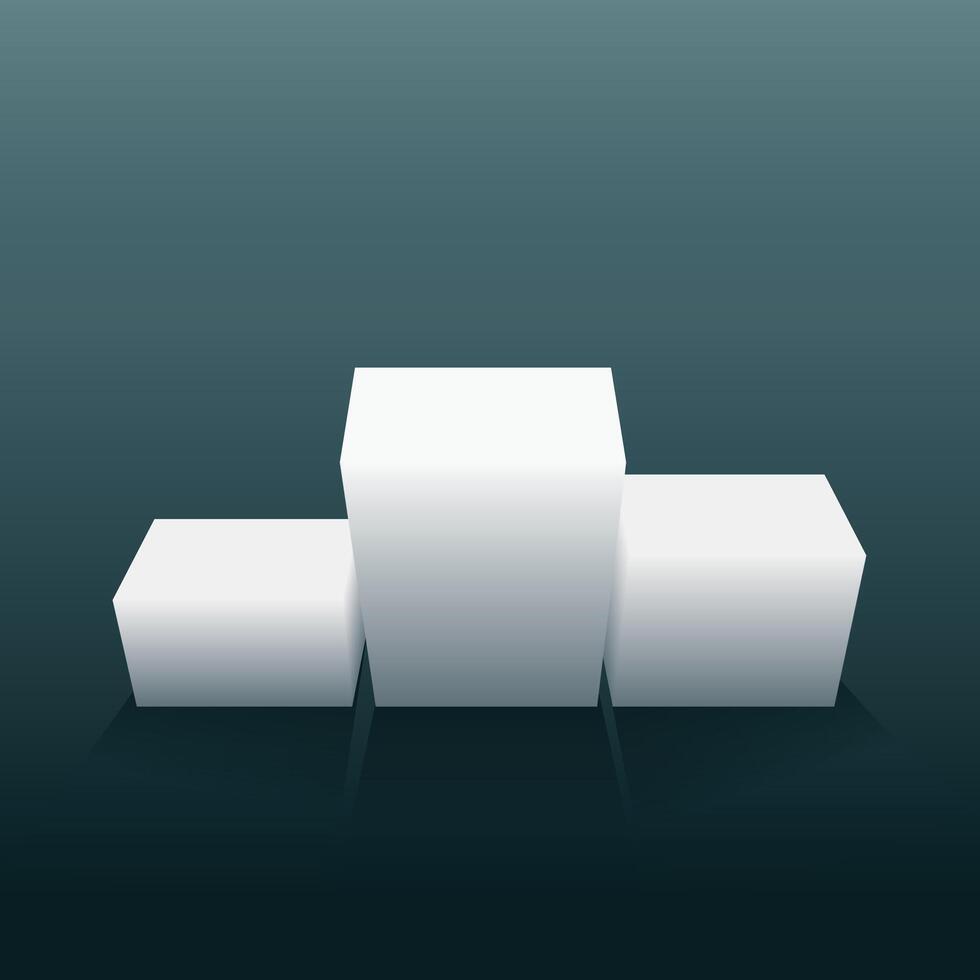 3d black gray cube and box podium minimal scene studio background. Abstract 3d geometric shape object illustration render. Display for online business product. vector