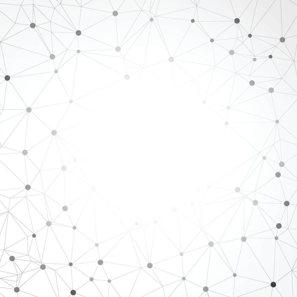Gray and white technology background image Line design for communication connections in digital systems Hi-tech technology pattern vector