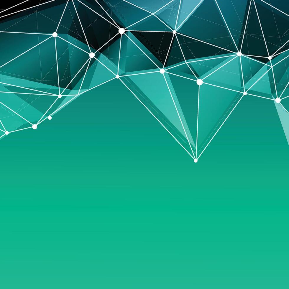 Abstract connecting dots and lines. Big data visualization, global network connection and communication technology concept background. illustration. vector