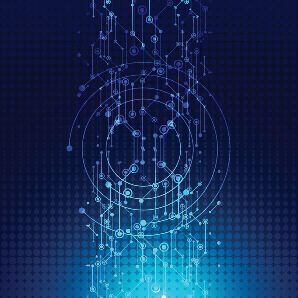 Digital Data Flow Background. Big Data Technology Lines. Data Transmission Concept. High Speed Internet. Information Matrix Flow in Virtual Reality Cyberspace. Illustration. vector