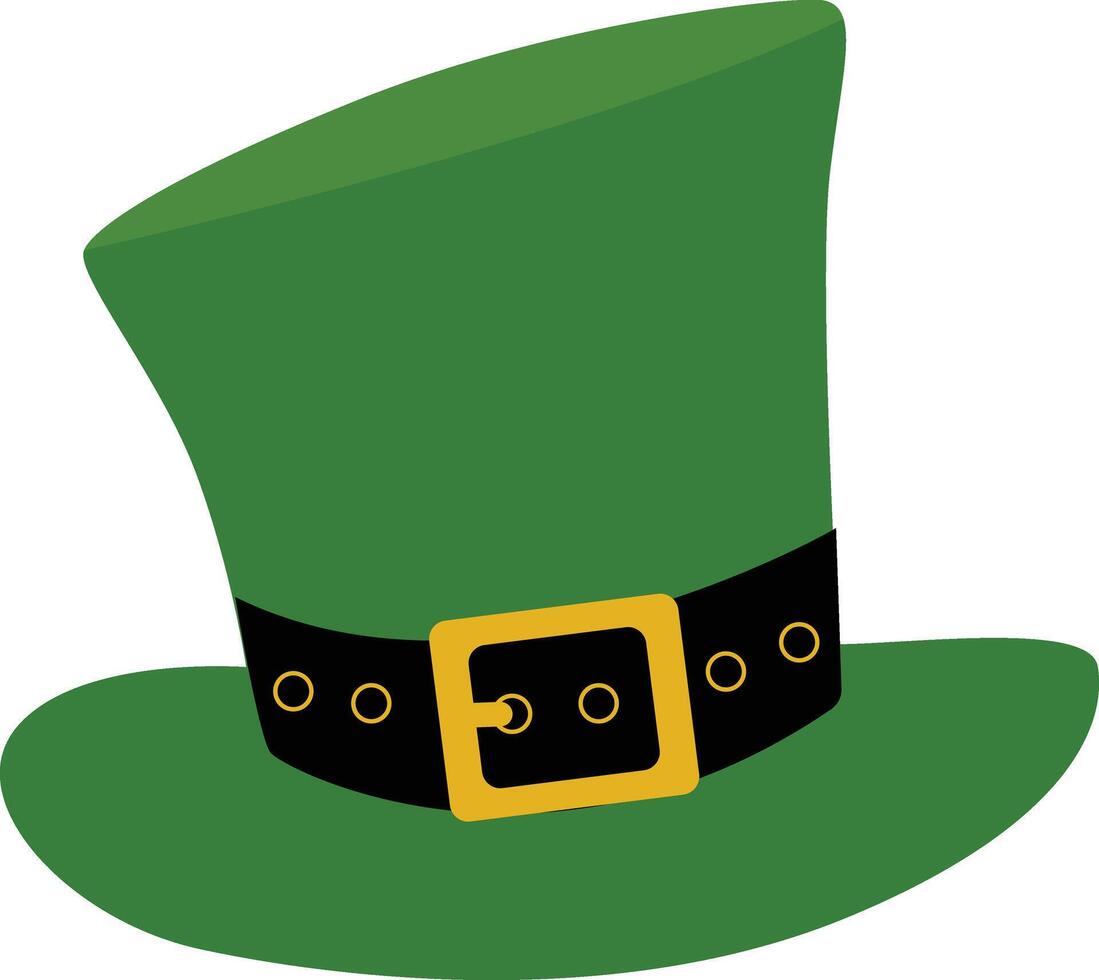 Illustration of St. Patrick's Day Hat. with Flat Cartoon Concept. Isolated on White Background. vector