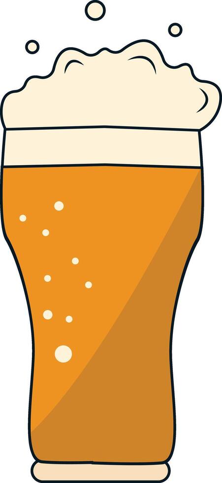 Beer Glass Clipart Isolated on White Background. Cartoon Illustration. vector