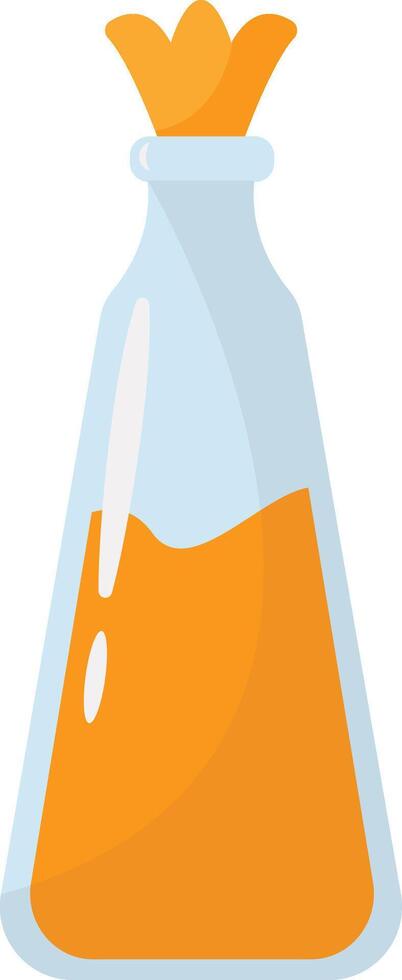 Magic Potion Bottle with Elixir. Illustration in Cartoon Design. vector