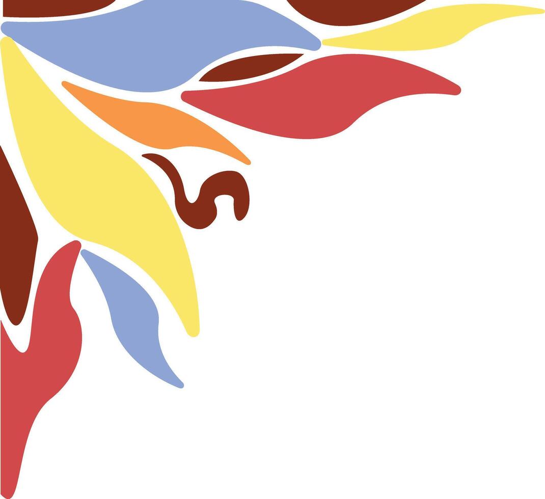 Groovy Corner Frame with Abstract Pattern Design. Icon in 70s Style. vector