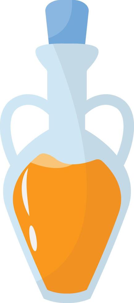 Magic Potion Bottle with Elixir. Illustration in Cartoon Design. vector