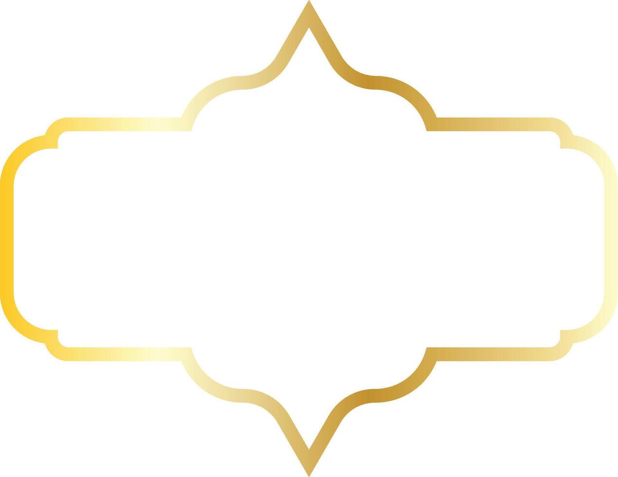 Illustration of Luxury Golden Arabic Islamic Frame. Isolated on White Background. vector
