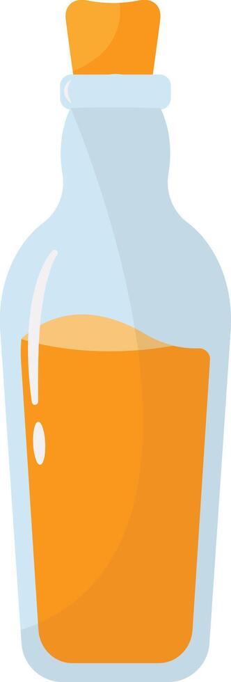 Magic Potion Bottle with Elixir. Illustration in Cartoon Design. vector