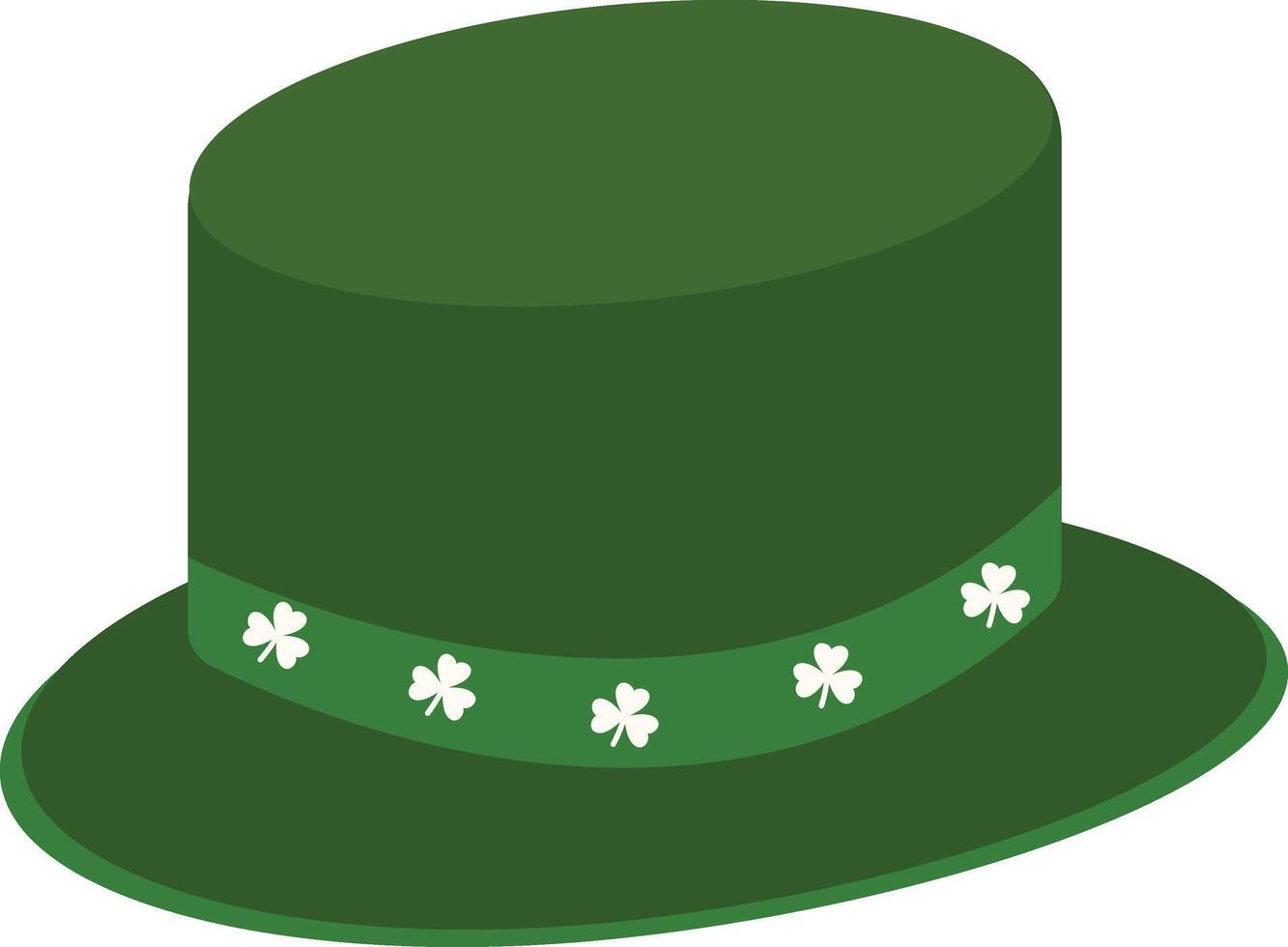 Illustration of St. Patrick's Day Hat. with Flat Cartoon Concept. Isolated on White Background. vector