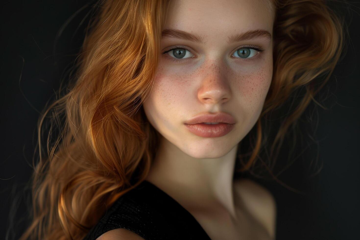 Feminine Grace. Stunning Woman Embracing Natural Beauty and Timeless Style photo