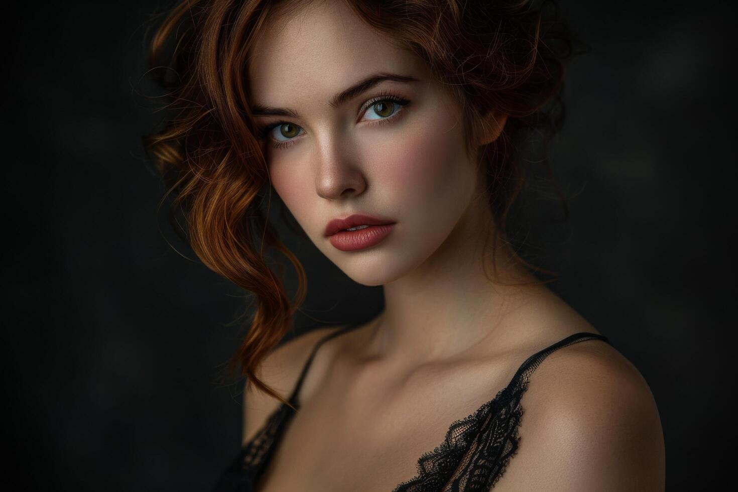 Feminine Grace. Stunning Woman Embracing Natural Beauty and Timeless Style photo