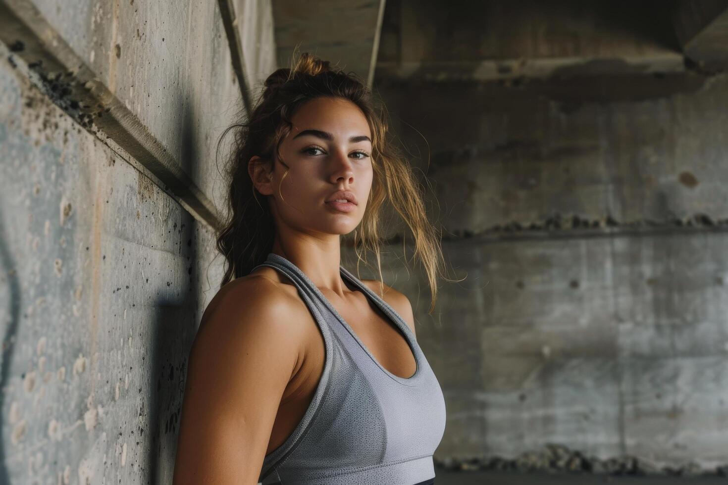 Feminine Grace. Stunning Woman Embracing Natural Beauty and Timeless Style photo