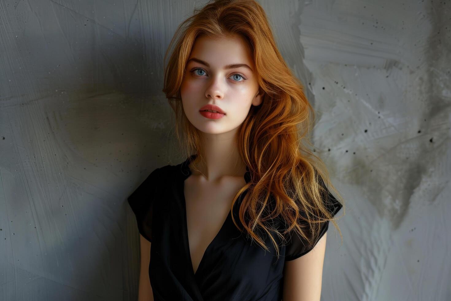 Feminine Grace. Stunning Woman Embracing Natural Beauty and Timeless Style photo