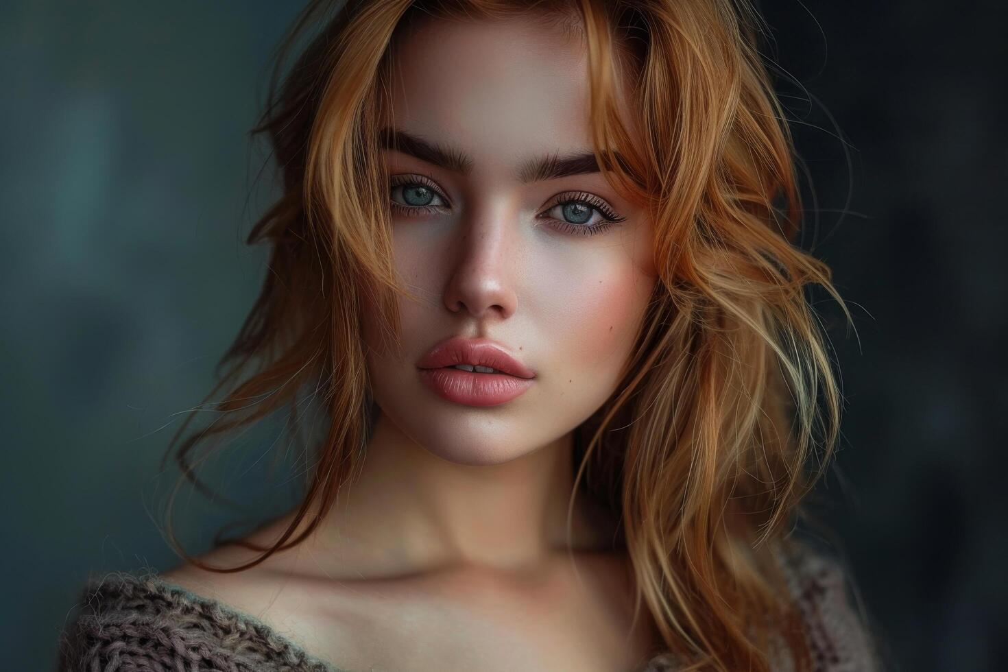 Feminine Grace. Stunning Woman Embracing Natural Beauty and Timeless Style photo