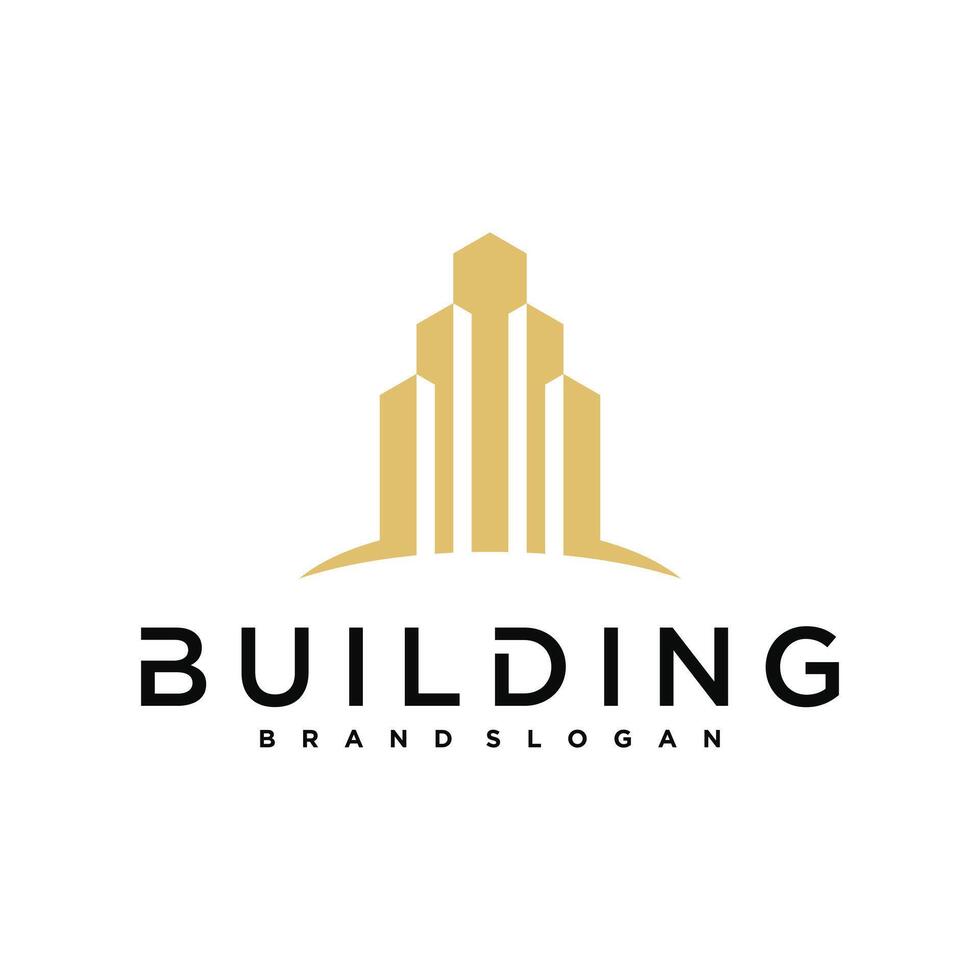 Reality building contruction logo design. Premium vector