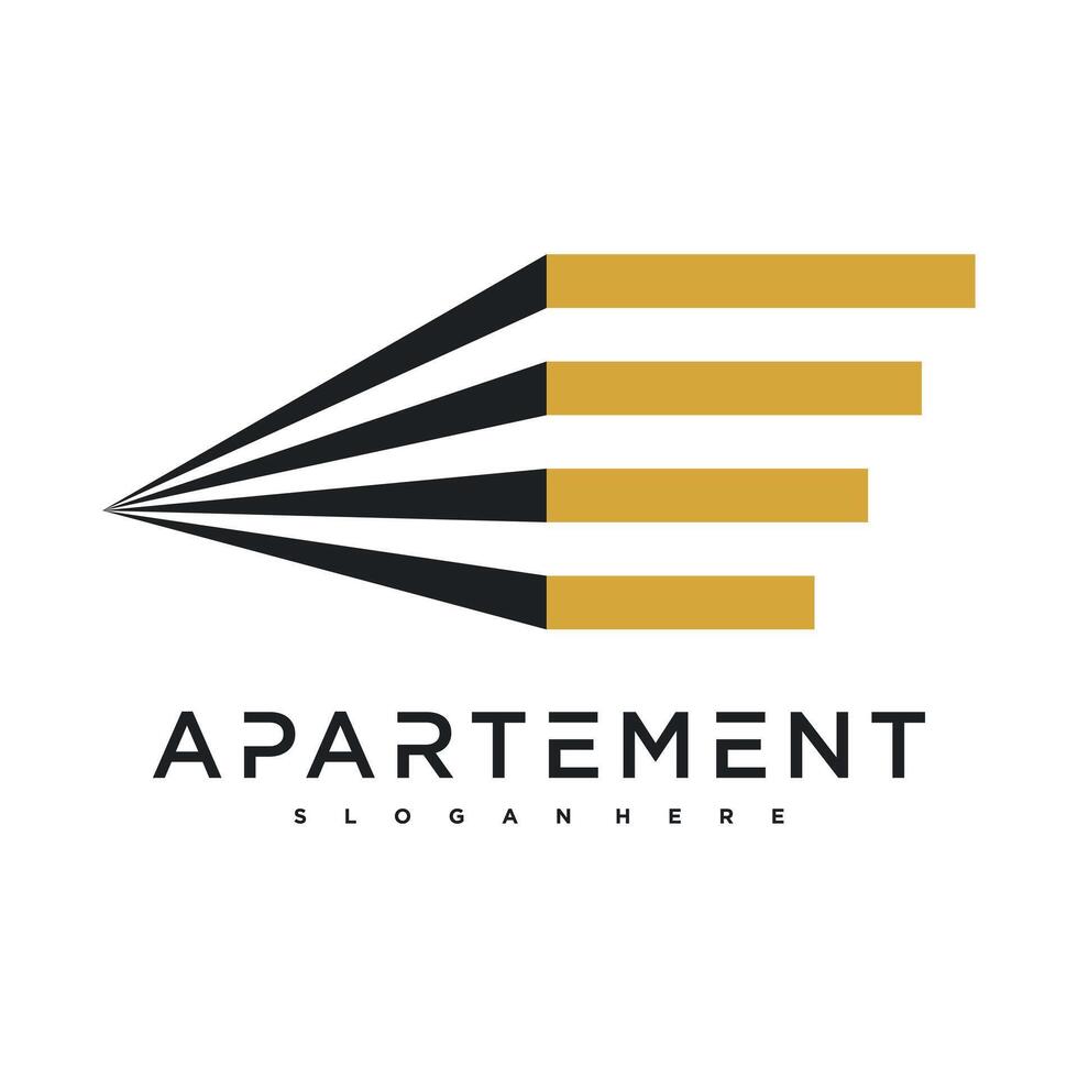 Creative concept of apartment logo design. Premium vector